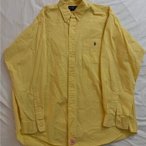 Ralph Lauren Men's Yellow Casual Button Down Shirt